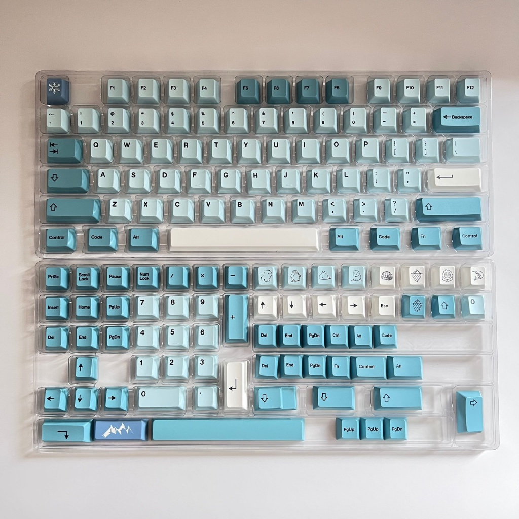 Bộ keycap pbt cherry Iceberg dày 1.4mm | nút bàn phím cơ - Kicap