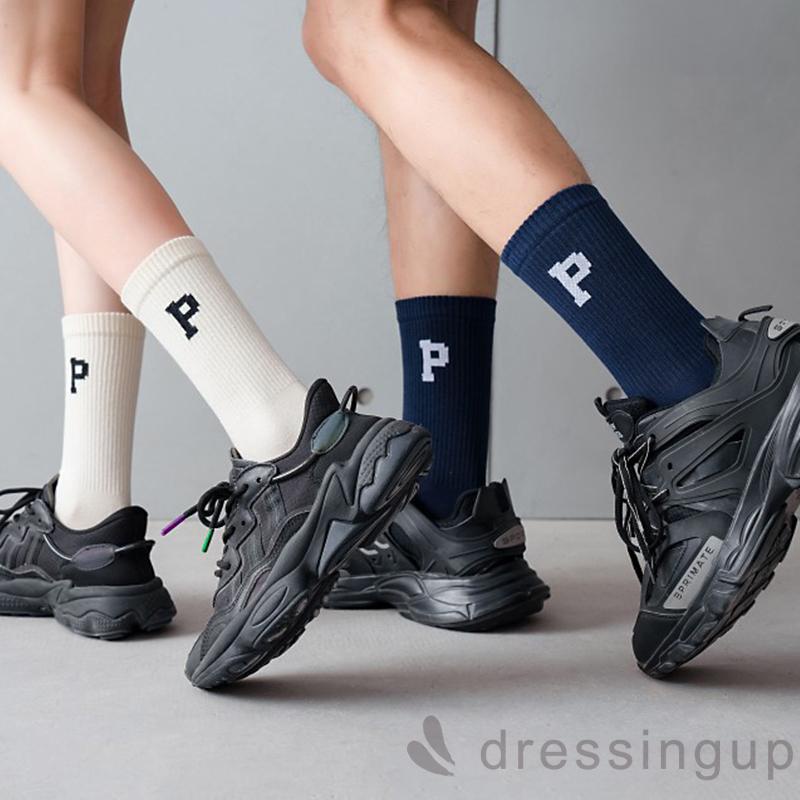 Đôi tất co giãn in chữ đơn giản dành cho nữ