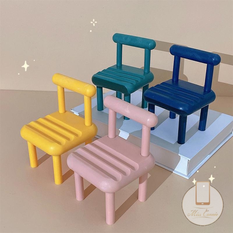 Giá Đỡ Điện Thoại Để Bàn 3 Ngăn Mini Bằng Gỗ Màu Macaron Xinh Xắn Tiện Dụng