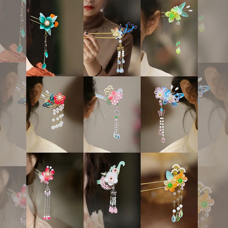 Trâm Cài Tóc Phối Tua Rua Phong Cách Trung Hoa Cổ Điển Cho Nữ