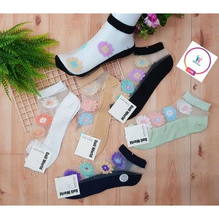 Tất lưới nữ, vớ ren ngắn hoa cúc cho bạn gái