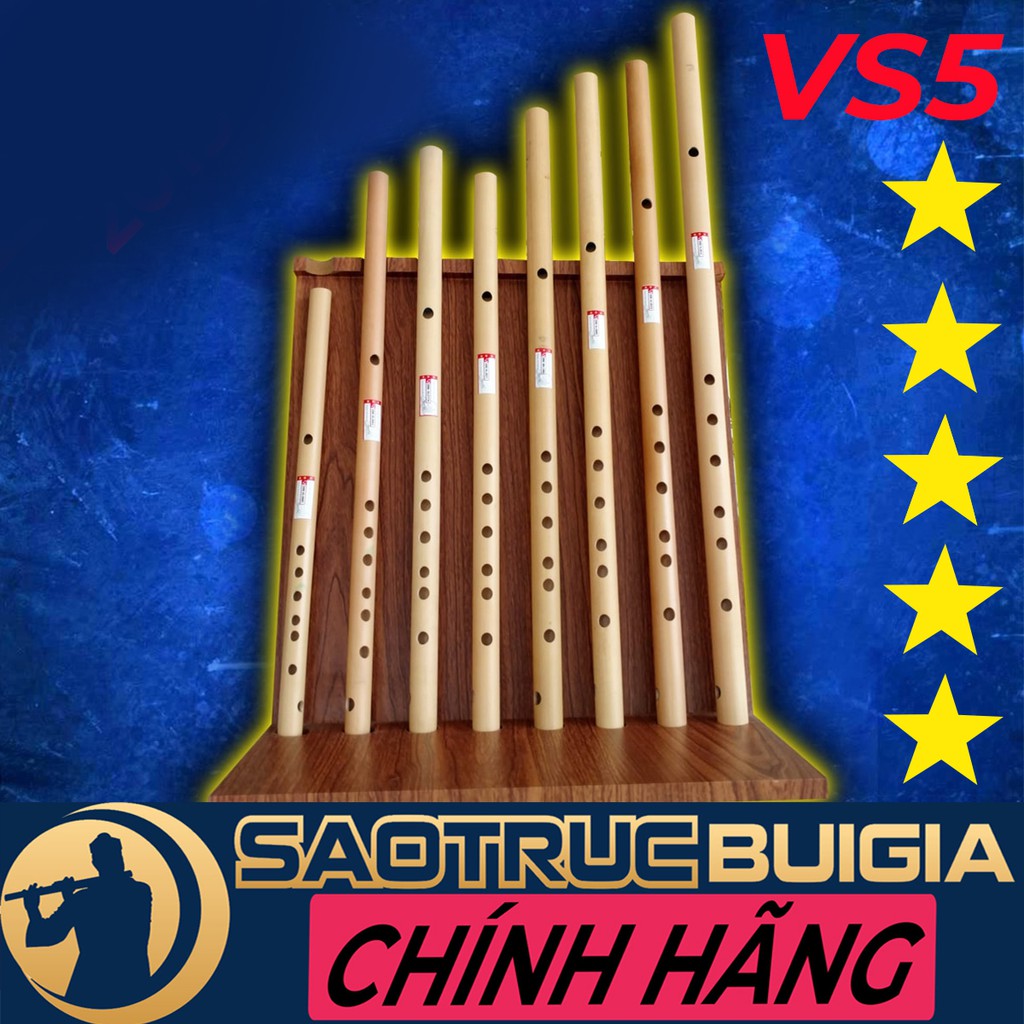 BỘ SÁO BÙI GIA VS5 – 8 CÂY ĐỦ TONE – DÒNG CAO CẤP BIỂU DIỄN CHUYÊN NGHIỆP  – TẶNG TÚI NHUNG + HỘP CỠ LỚN + PHỦ THỦY TINH