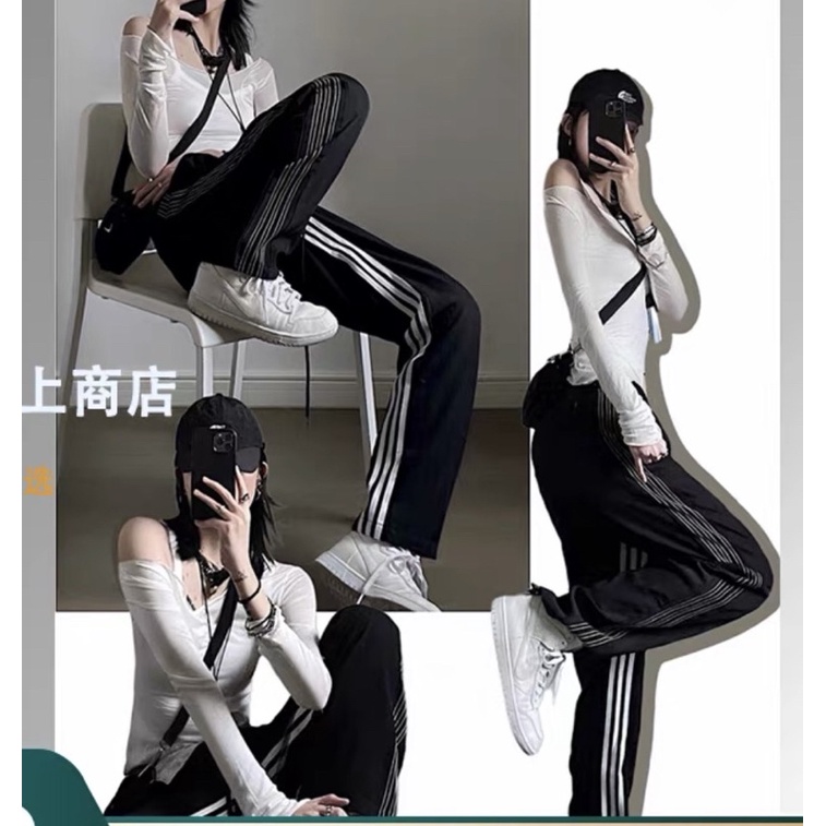 Quần Ống Rộng 3 Sọc Form Dài Chất Da Cá Vải Công Ty Dày- Quần Culottes Cạp Chun Dáng Hàn