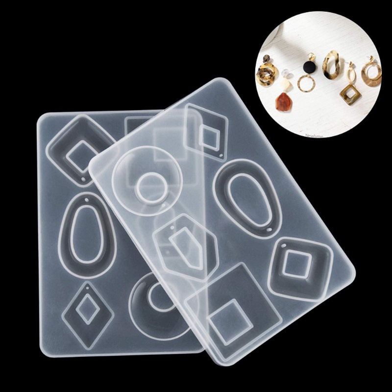 Sa Khuôn Silicon Làm Bông Tai DIY Đa Năng Dễ Tháo Gỡ Không Cặp Làm Bằng Resin Epoxy Craf