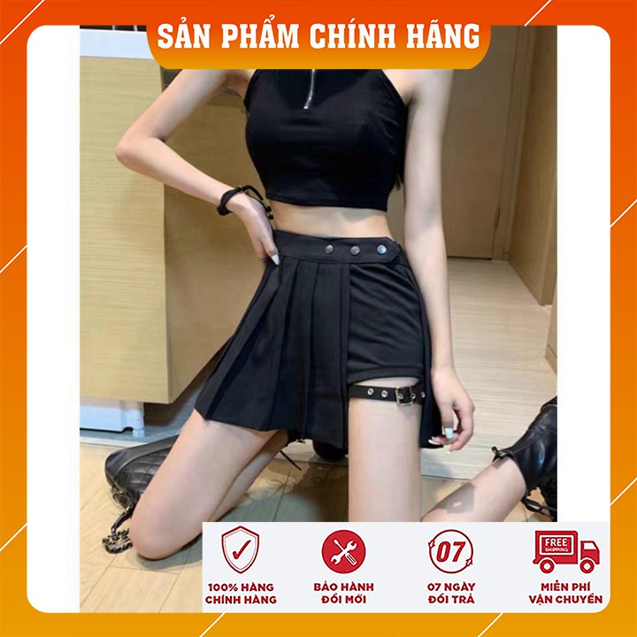 Chân Váy Chữ A Phối Quần Cạp Đính Cúc Kiểu Dập Khuy - Chân Váy Cách Điệu 2020 Freesize Hot Hit | BigBuy360 - bigbuy360.vn