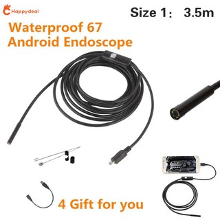 Dây Camera Nội Soi 7Mm 3.5M Android OTG IP67 Borescope LED