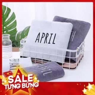 Bhgt - set khăn tắm in chữ tháng 1 2 3 4 5