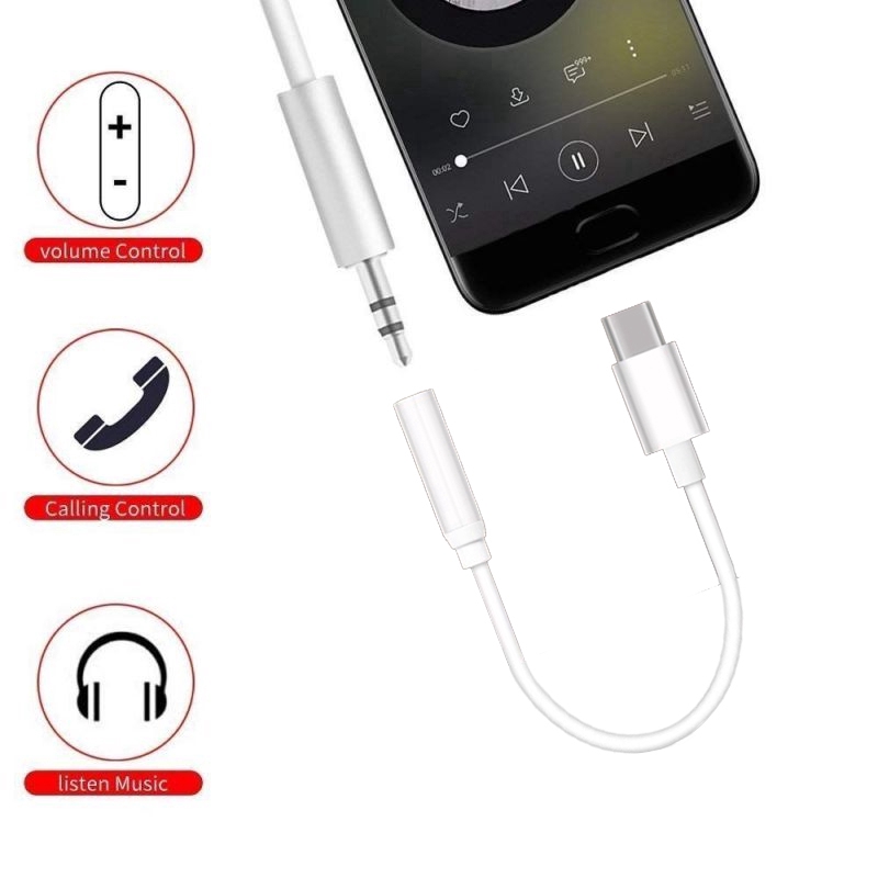 Cáp Chuyển Đổi Âm Thanh Loại C Sang 3.5mm Cho Android
