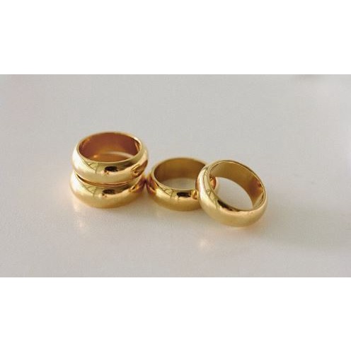 Nhẫn Trơn Mạ Vàng Tây 24K Cao Cấp PCR Jewelry House
