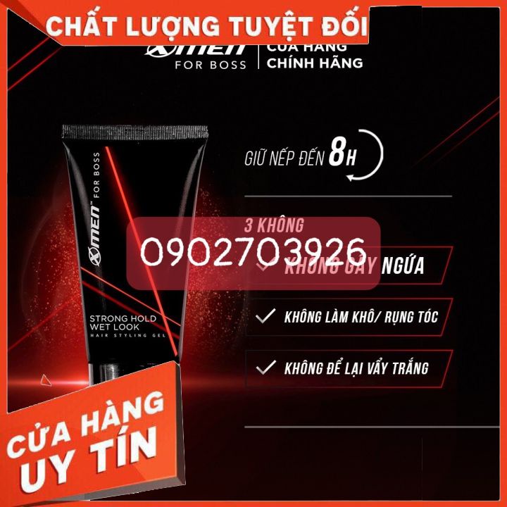 GEL -Keo vuốt tóc X-Men For Boss Gel STRONG HOLD WET LOOK  -và  X-Men Sport  15ml-tạo nếp tóc bóng mượt -giữ nếp lâu