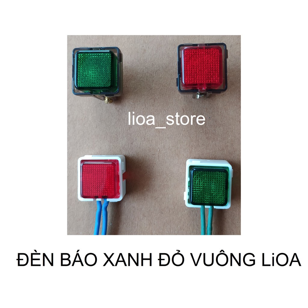 HẠT ĐÈN BÁO VUÔNG LiOA (ĐỎ - XANH)