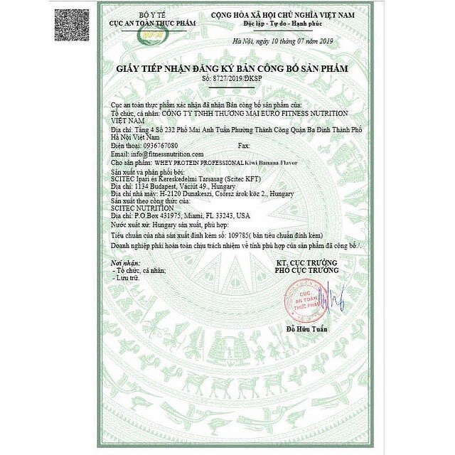 Whey Tăng Cơ Không Tăng Mỡ | Scitec 100% Whey Protein Professional  - Nhập Khẩu Châu Âu