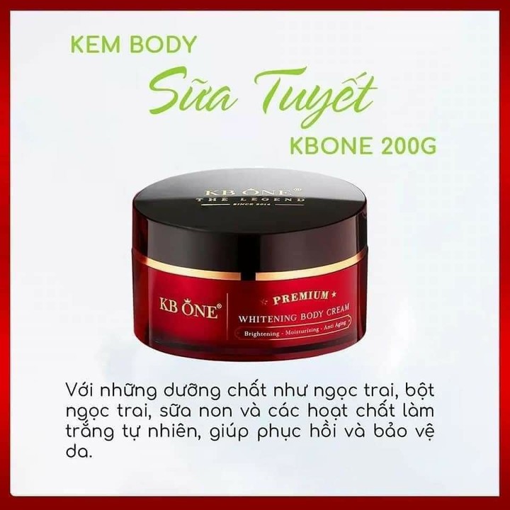 Kem Body Sữa Tuyết KBONE 200g Ngày và Đêm – Dưỡng Trắng da toàn thân