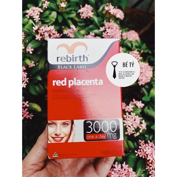 Viên uống nhau thai cừu đỏ Rebirth Red Placenta 3000mg 100 viên