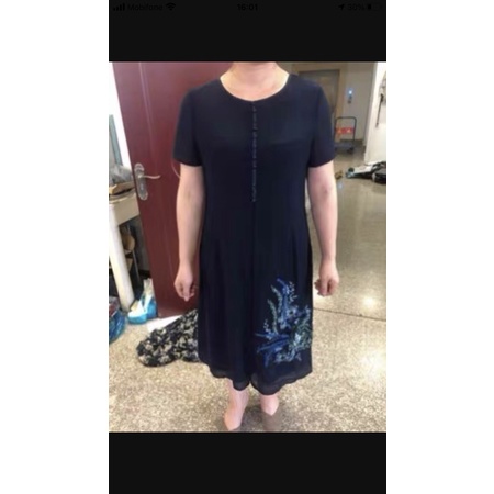 Đầm Voan Trung Niên Thêu Dáng Xòe Sang Trọng VH07 - Hàng Quảng Châu Cao Cấp