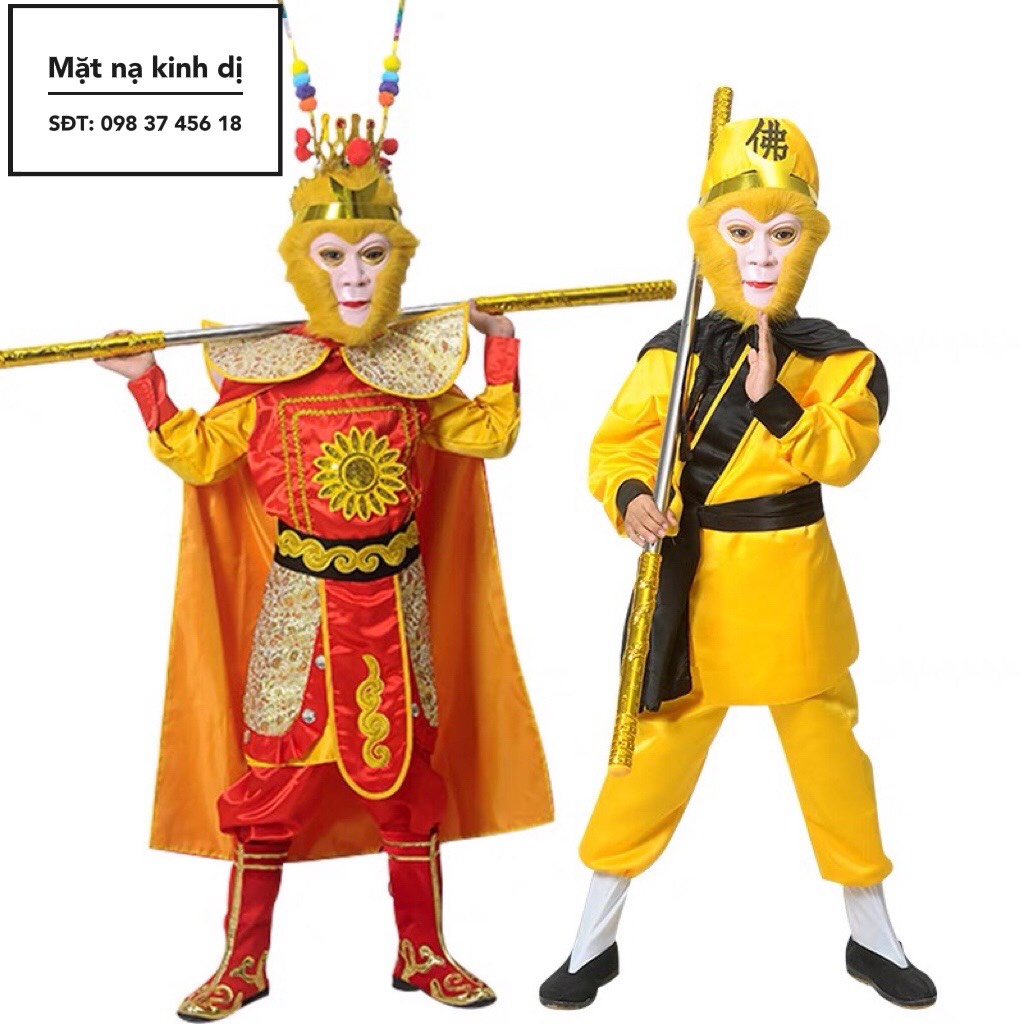 Quần áo bộ trang phục tề thiên đại thánh tôn ngộ không hoá trang dành cho trẻ em cao cấp độc quyền