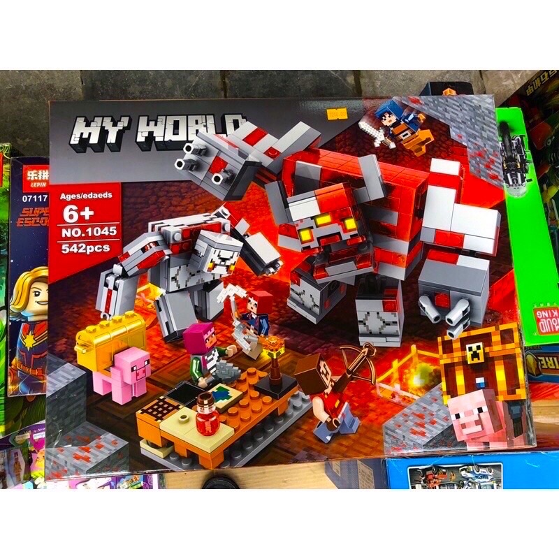 Lắp ráp mô hình minecraft nonlego bela 1044 - Ngôi Làng Xa Mạc 598 Mảnh