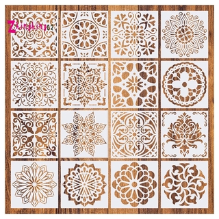 Set 16 Khuôn Vẽ Họa Tiết Mandala Độc Đáo Trang Trí Nội Thất