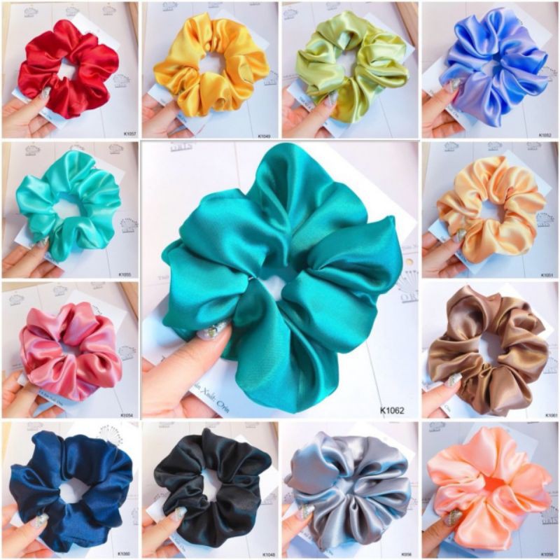 BUỘC TÓC - CỘT TÓC VẢI SCRUNCHIES SIÊU PHỒNG