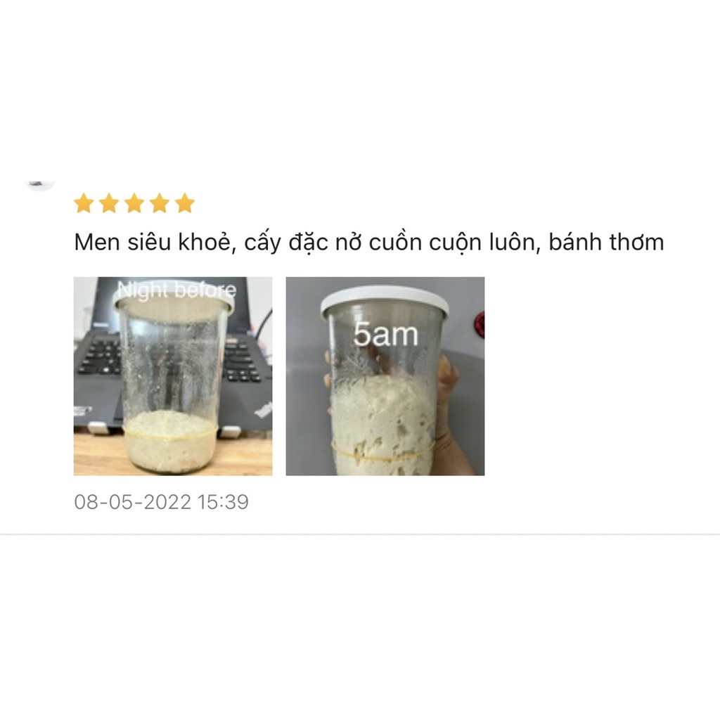 Con giống men tự nhiên sourdough làm các loại bánh tặng kèm công thức làm bánh