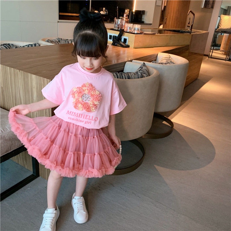 Chân Váy Lưới Xếp Ly Kiểu Phương Tây Thời Trang Mùa Hè Xinh Xắn Cho Bé Gái