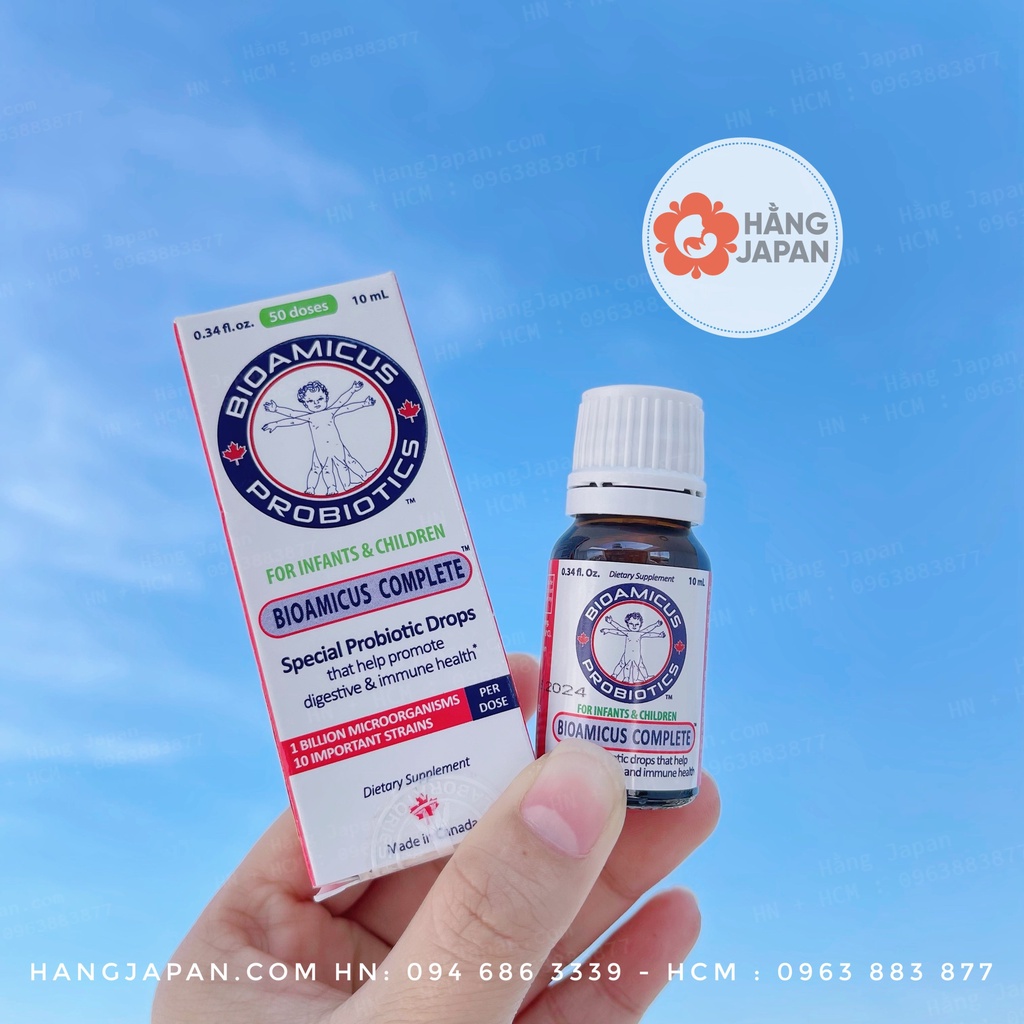 Men vi sinh 10 chủng BioAmicus Complete & Vitamin K2+D3 10 ml cho bé