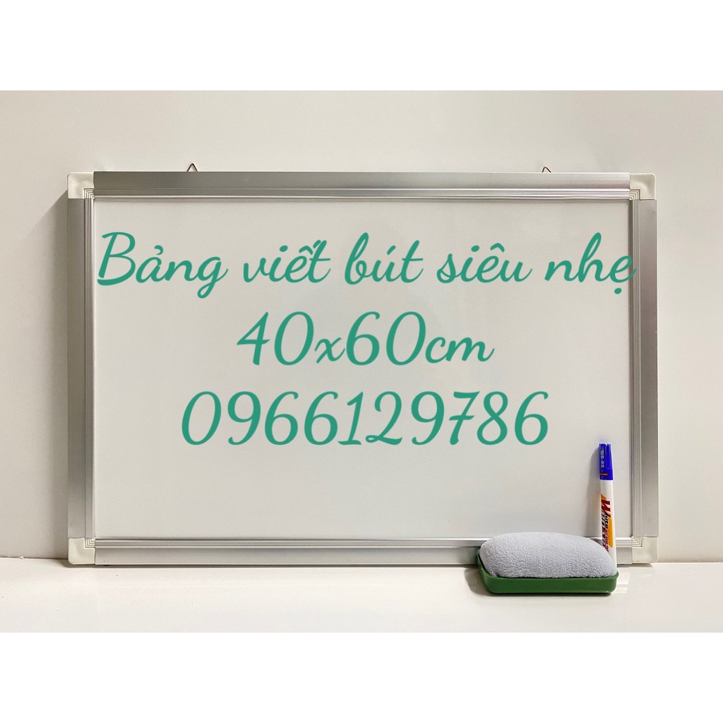 Bảng trắng viết bút lông dạ treo tường  dễ xoá, dễ viết, siêu nhẹ, tặng bông lau, bút, FREESHIP HN