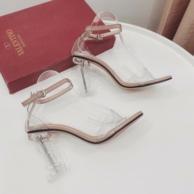 GIÀY SANDAL BẢNG MICA GÓT Y.S.L TRONG SUỐT CAO 9 PHÂN ĐẸP XUẤT SẮC ❤️