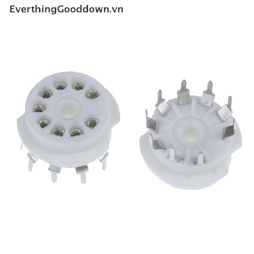 Everthinggooddown 1 Cái Van Ổ Cắm Bằng Gốm Mạ Vàng 9pin Cb Cho 12AX7 12AU7 ECC83