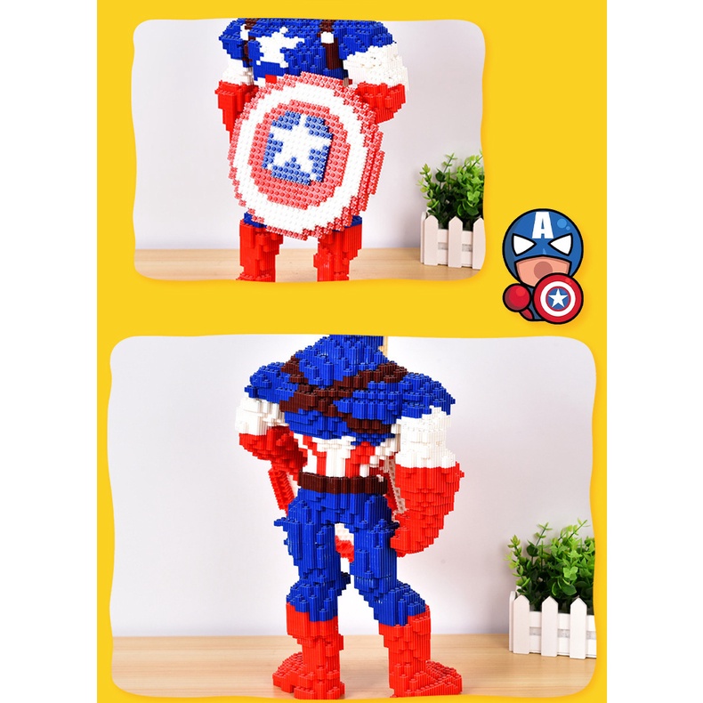 Mô hình CỠ LỚN BST Lego Marval Hapi Toys - CAPTIAN SPIDERMAN IRONMAN đồ chơi lắp ráp 3D