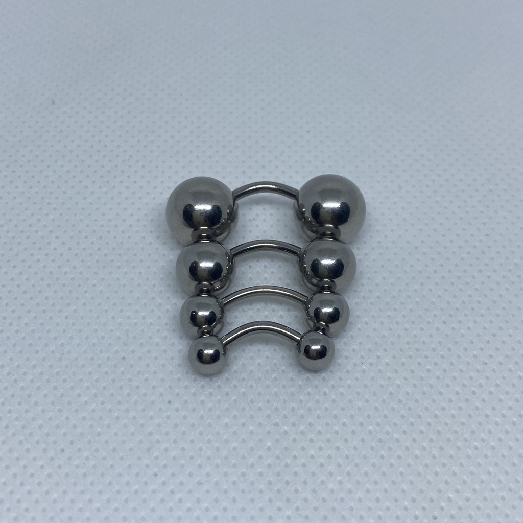 Khuyên Tạ Tròn Inox 5/6/8/10mm THÂN CONG dài 8/12mm