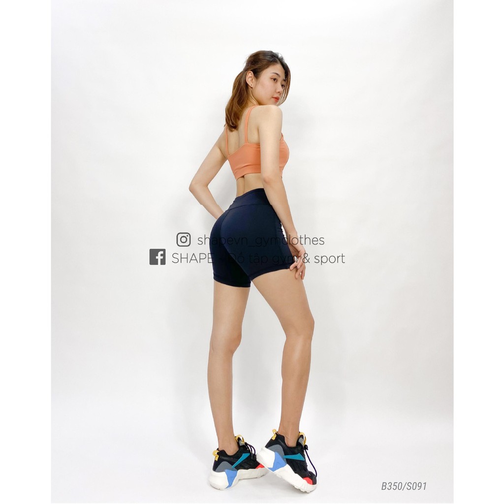 Quần short nữ thể thao N.k trơn cạp cao [S091]