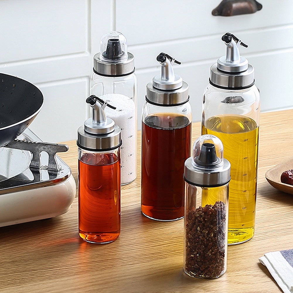 Chai đựng dầu nấu ăn chất liệu thủy tinh tiện dụng