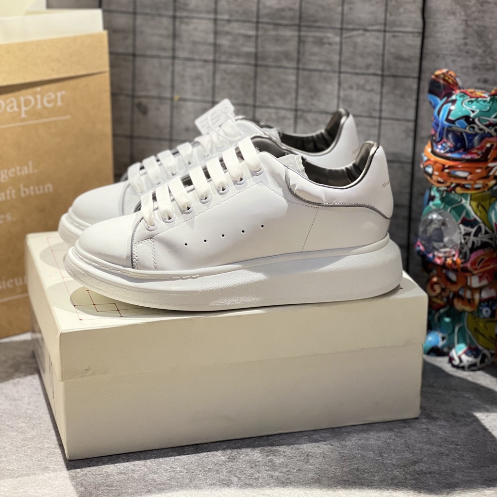 Giày alexander mcqueen nam, nữ PHẢN QUANG bản chuẩn 11. Hộp cứng + túi xách+ giấy gói