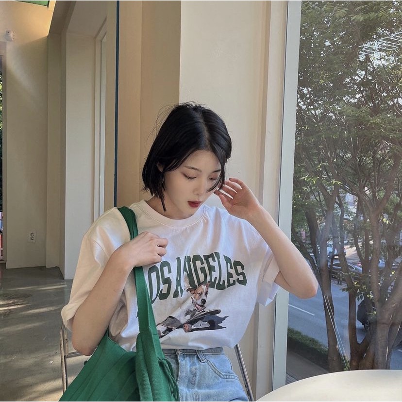 Áo thun nữ REOY-LOS ANGELES 2 , áo phông form rộng tay lỡ cá tính chất cotton dày dặn basic