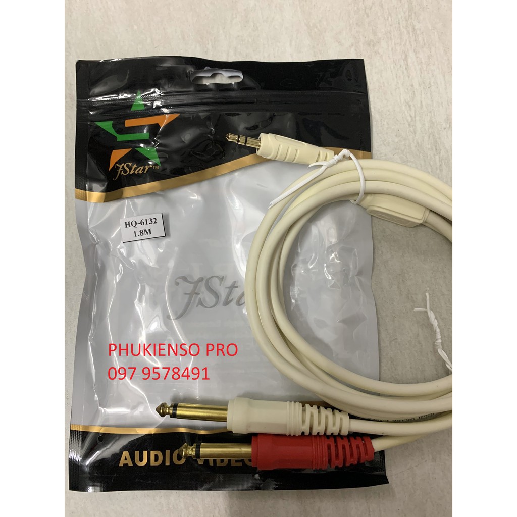 Dây chuyển Jack 3.5 ly ra 2 Jack 6 ly Tốt