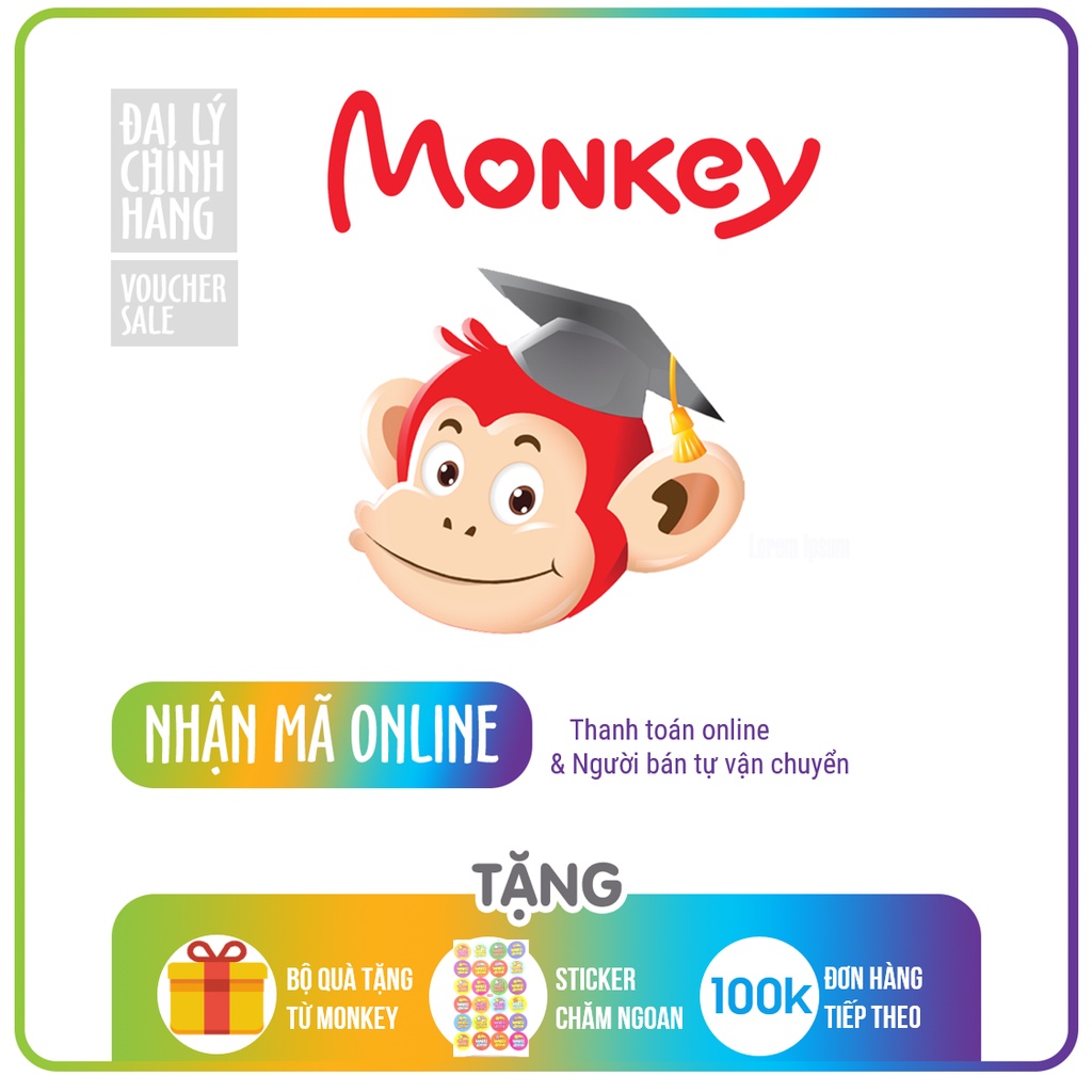 Toàn quốc [Evoucher] - Voucher Mã học Monkey Junior, Monkey Stories, Monkey Math, Vmonkey