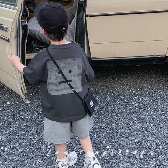 Set Đồ Thể Thao 5 Món Phối Áo Thun Tay Ngắn Thời Trang Mùa Hè Cho Bé Trai