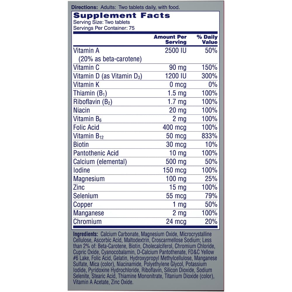 Vitamin cho người trên 65 tuổi One A Day Proactive 65+ Men &amp; Women Multivitamin 150 Tablets