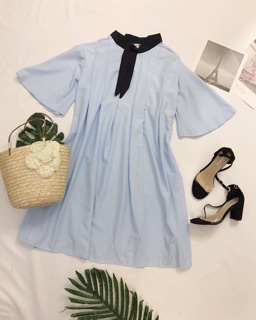 Đầm babydoll cổ nơ [kèm hình chụp thật]