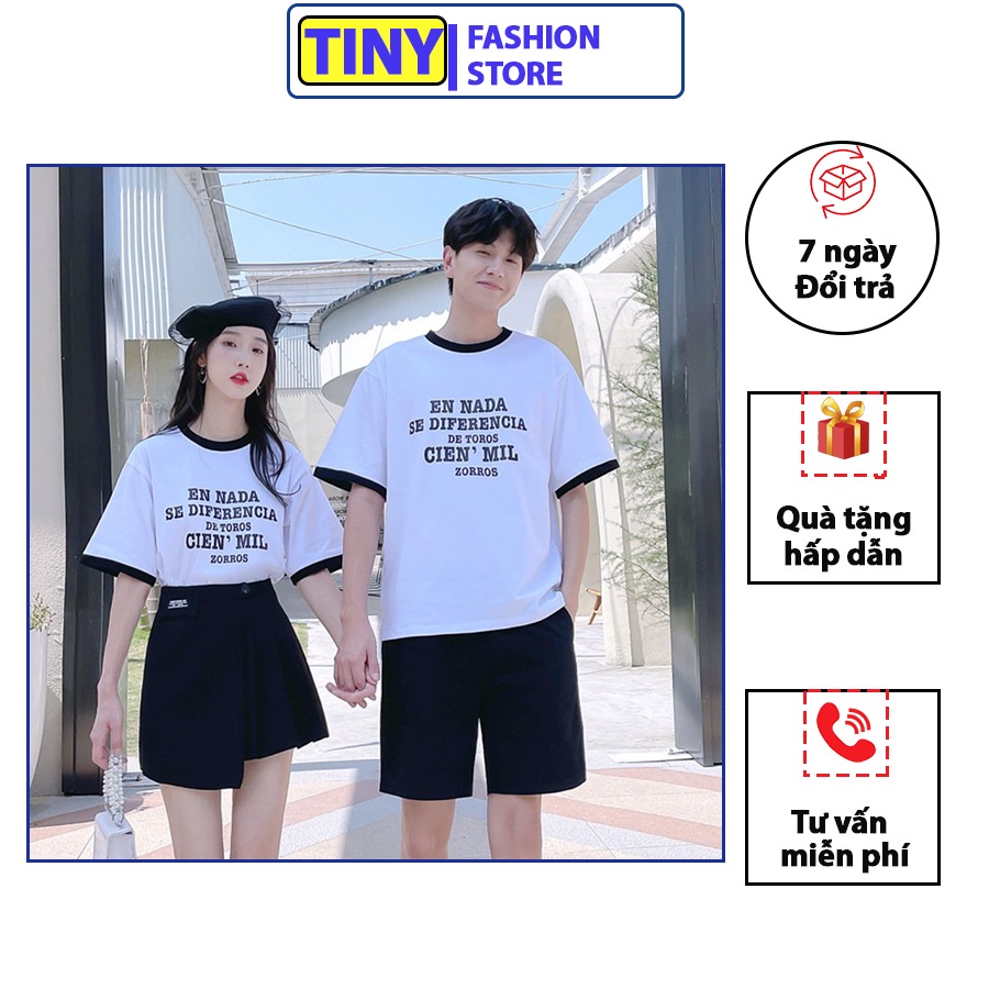 Áo đôi nam nữ chất đẹp, Áo đôi chất thun cotton mã AD030