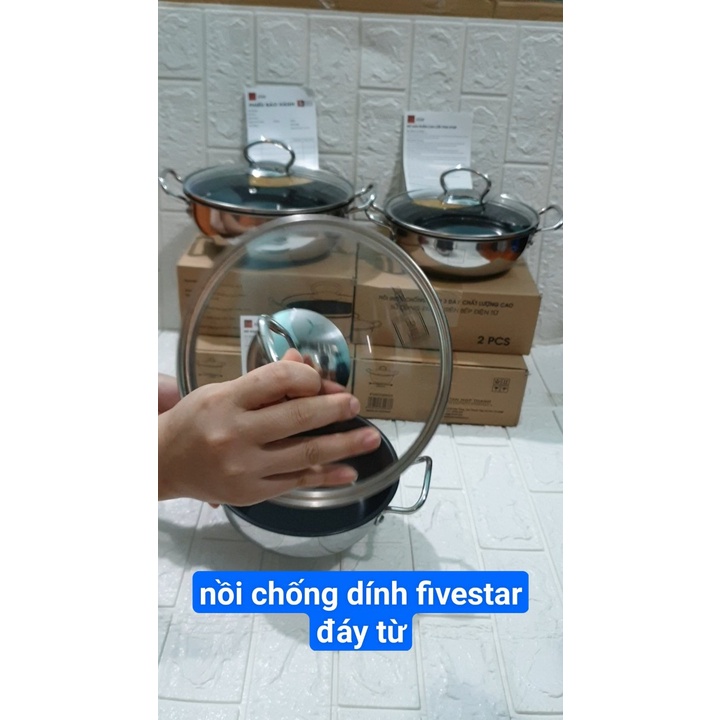 Nồi Chảo Fivestar Inox  3 lớp đáy 20cm