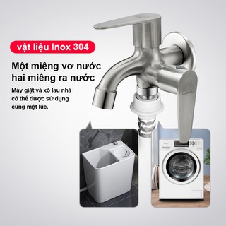 ZEEGO Vòi nước Inox SUS 304 Vòi hồ - vòi máy giặt U-412