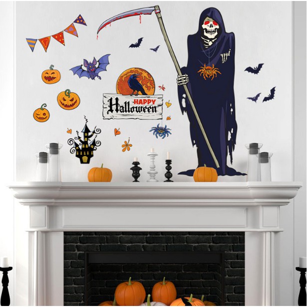 Decal trang trí tường - Halloween Thần Chết
