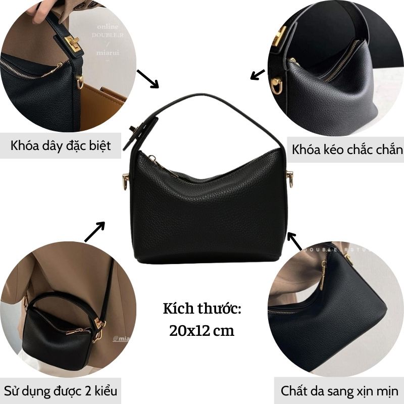 Túi xách nữ vuông có khóa ở dây sang chảnh hot trend 2022 JUMITO