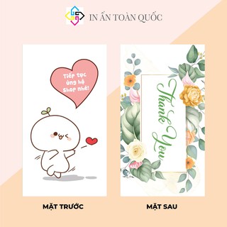 THẺ CẢM ƠN TRI ÂN KHÁCH HÀNG - nâng cao thương hiệu sản phẩm - Giấy bìa cứng cán màng sang trọng 100 cái - MẪU 33