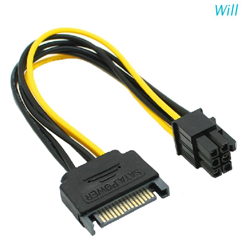 Dây Cáp Nguồn 6 Pin SATA 15pin Chuyên Dụng
