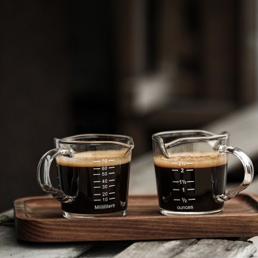 Cốc đong sữa bằng thủy tinh cách nhiệt chuyên dùng pha espresso
