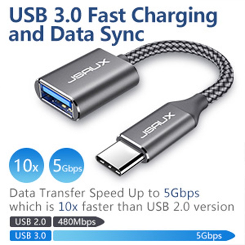 Bộ Chuyển Đổi JSAUX Usb C Sang Usb 3.0 Cho Macbook Pro / Air 2019 2018 2017 Samsung Galaxy S20 S20 + Ultra Note 10 S9 S8