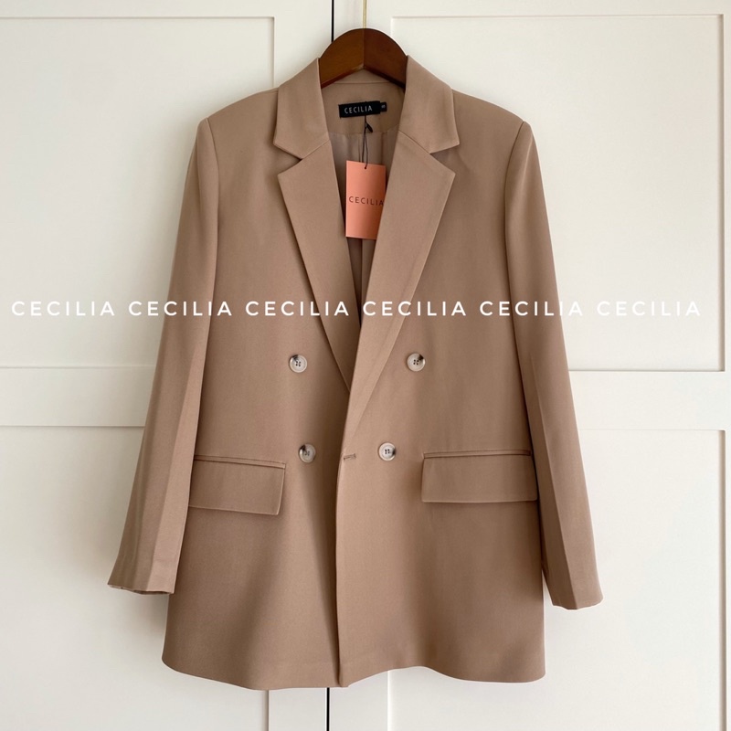 [Ảnh thật - hàng thiết kế] LA BEAUTÉ By CECILIA Áo khoác vest blazer 2 lớp, mỏng vừa mặc xuân hè thu, size S M L | BigBuy360 - bigbuy360.vn